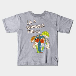 Funny Dad Joke Mushroom Design I'm A Fun-Gi Kids T-Shirt